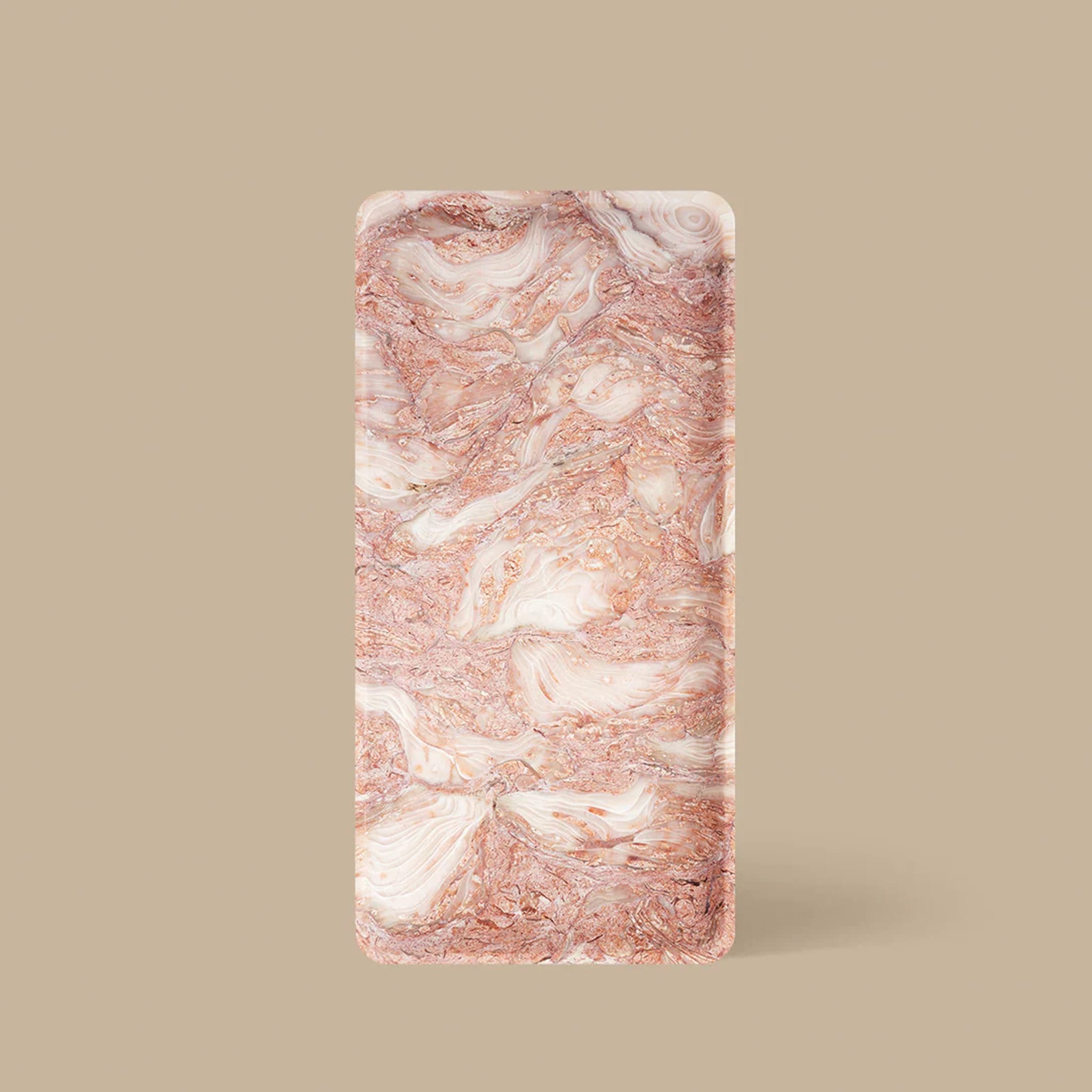 Fossil Pink Marble Decorative Tray