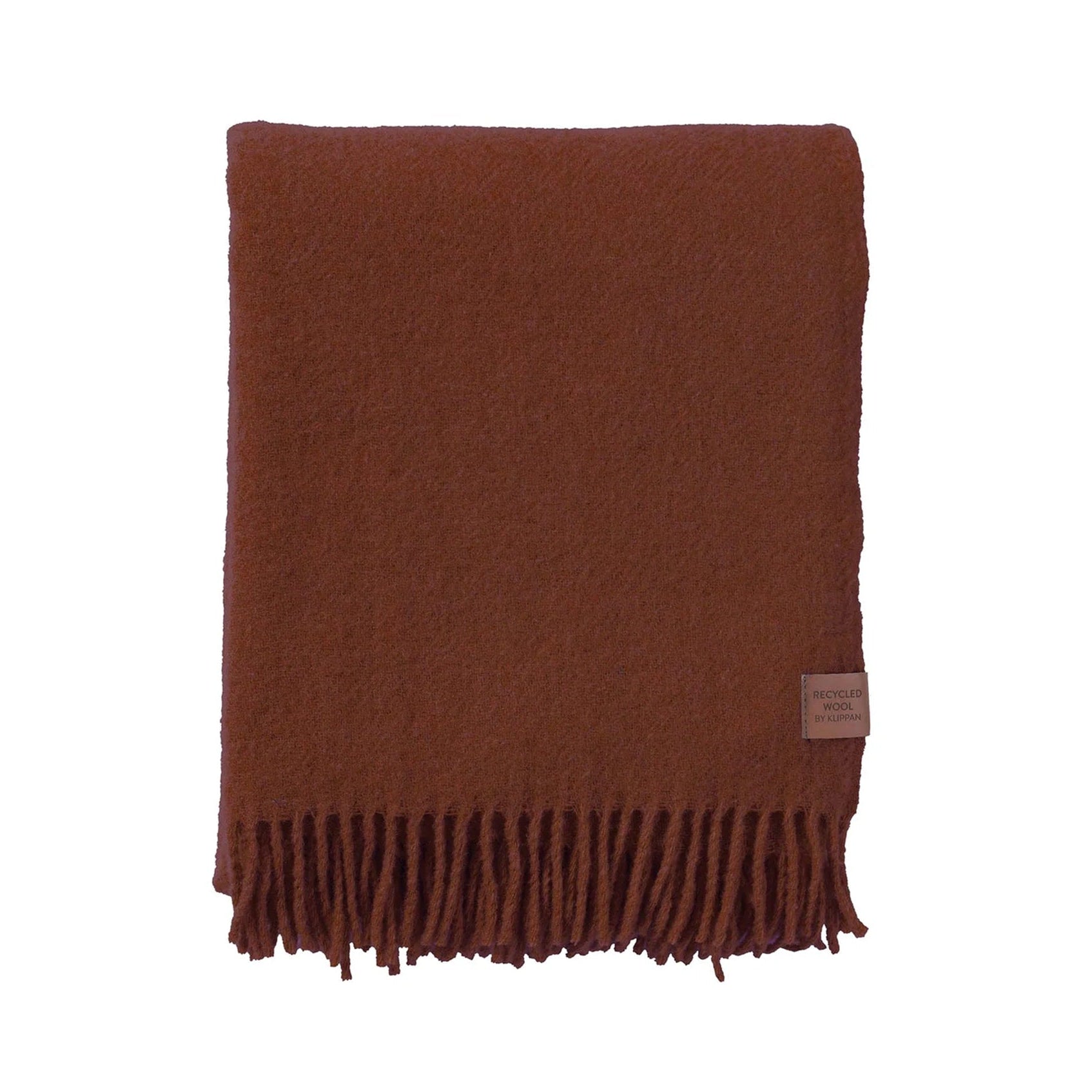 Rust Wool Throw Blanket