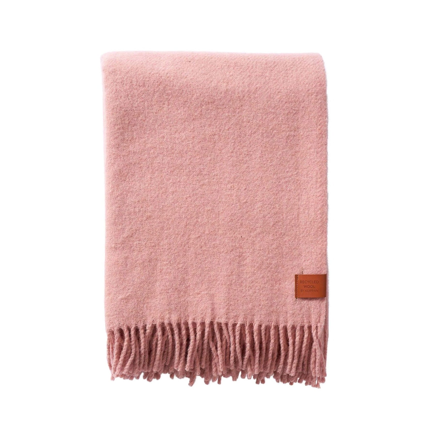 Pink Wool Throw Blanket