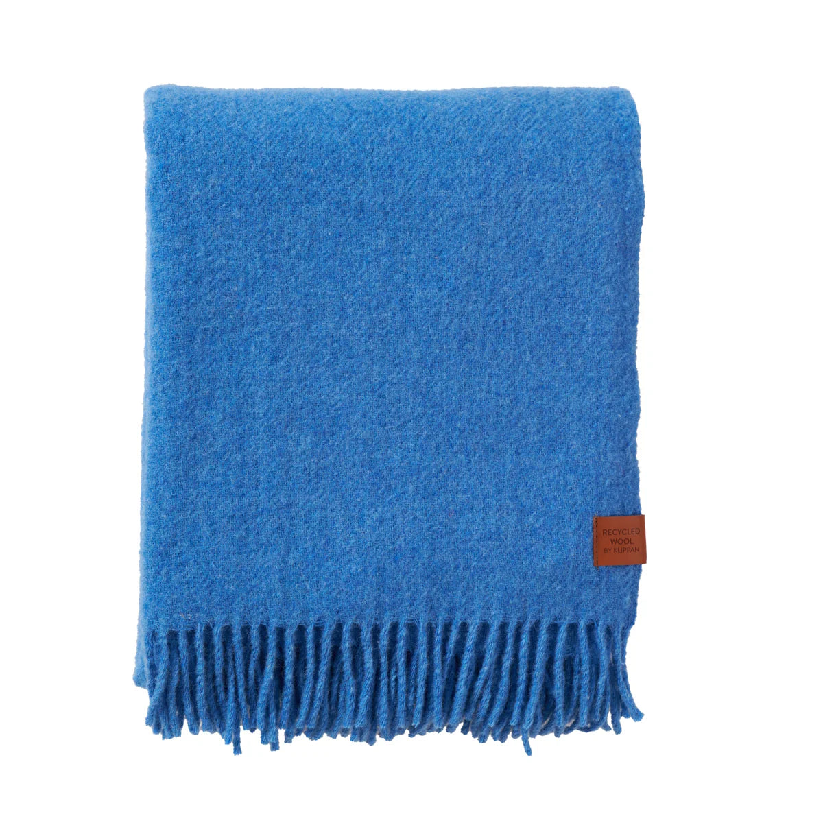 Blue Wool Throw Blanket